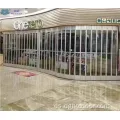 Puerta de acordeón plegable de policarbonato de tienda comercial